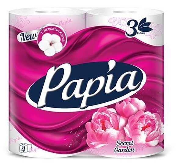 Бумага туалетная Papia 3сл 4шт Белая купить с доставкой в Канске