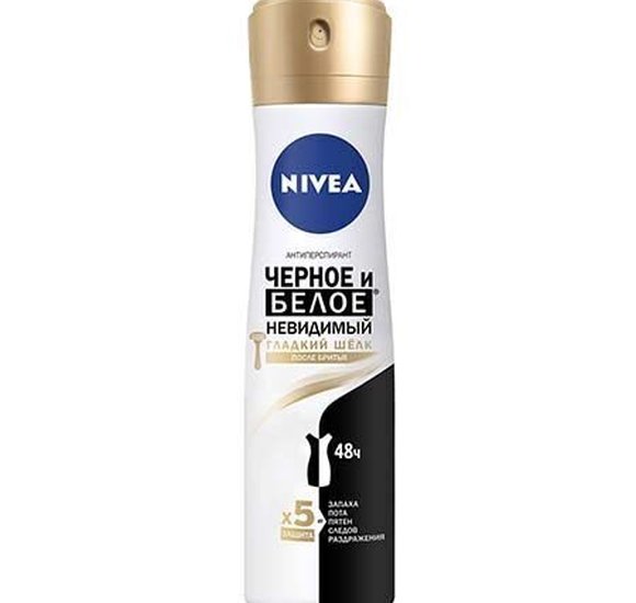 Дезодорант Nivea Черное и Белое Гладкий шелк150мл купить с доставкой в Канске