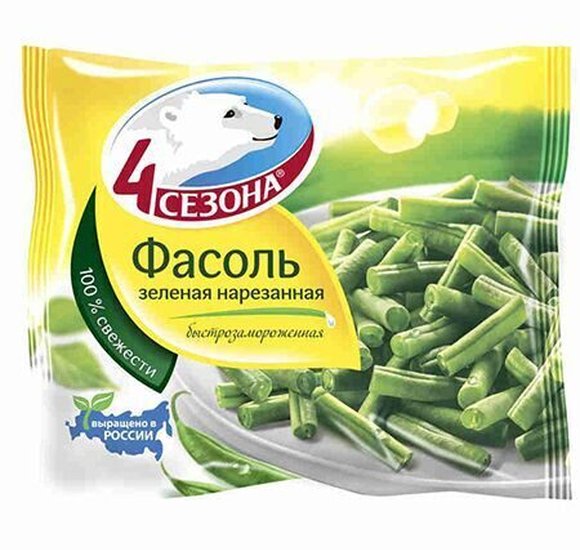 Фасоль стручковая зеленая нарезанная 4 Сезона 400г купить с доставкой в Канске