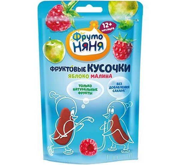 Фруктовые кусочки ФрутоНяня Яблоко-Малина 15г купить с доставкой в Канске