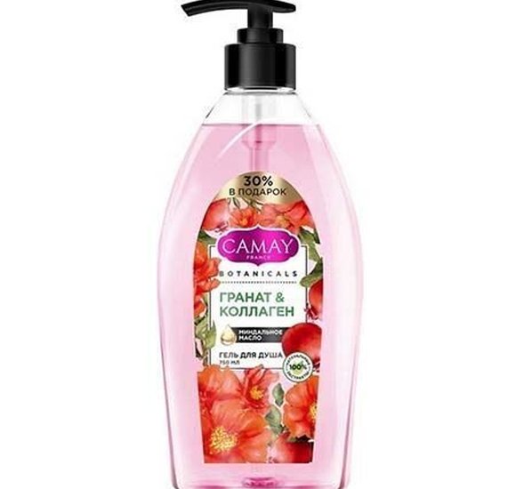 Гель для душа Camay Botanicals 750мл Цветы граната купить с доставкой в Канске