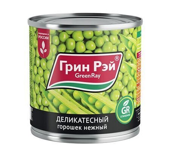 Горошек зеленый Грин Рей 400г ж/б купить с доставкой в Канске