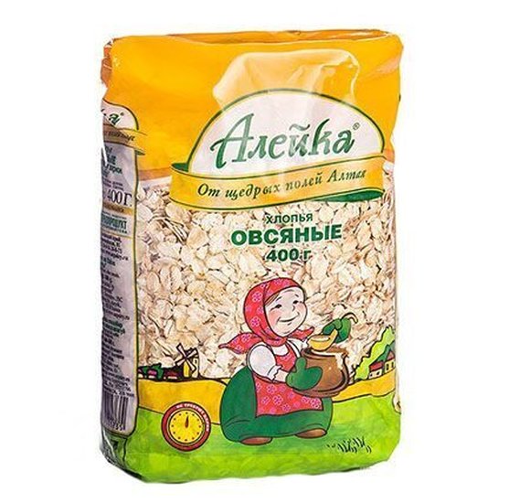 Хлопья Алейка овсяные 400г купить с доставкой в Канске