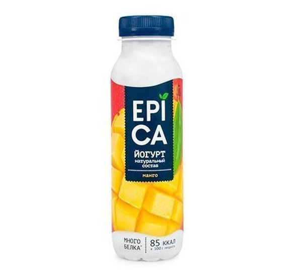 Йогурт питьевой Epica Манго 2.5% 260г БЗМЖ купить с доставкой в Канске