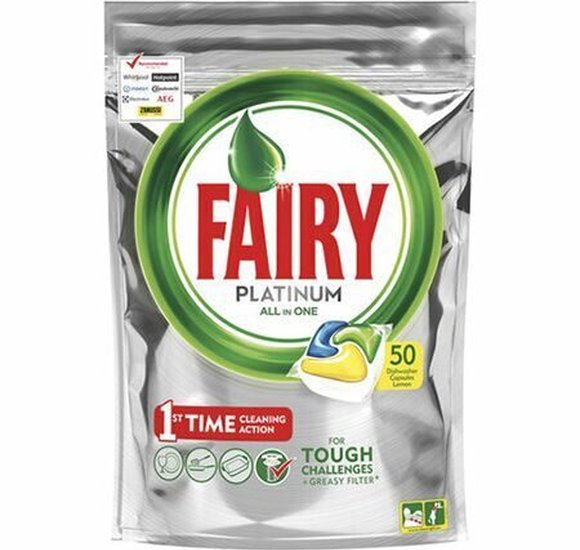 Капсулы ПММ FAIRY Platinum 50шт Лимон купить с доставкой в Канске