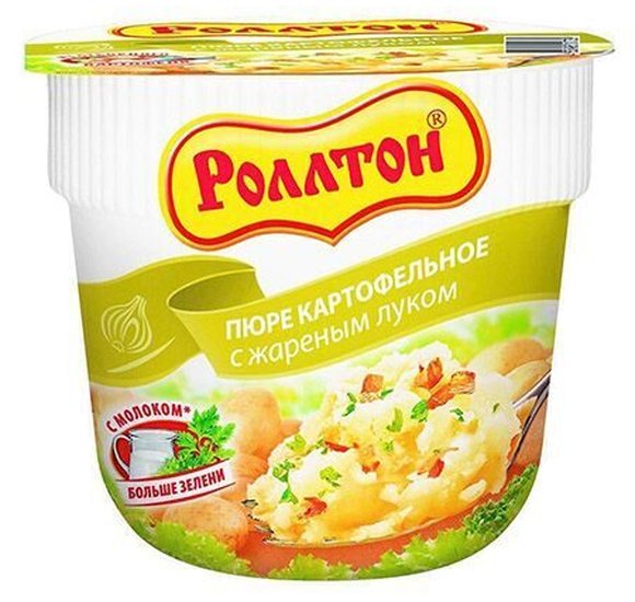 Картофельное пюре Роллтон 40г с жареным луком купить с доставкой в Канске