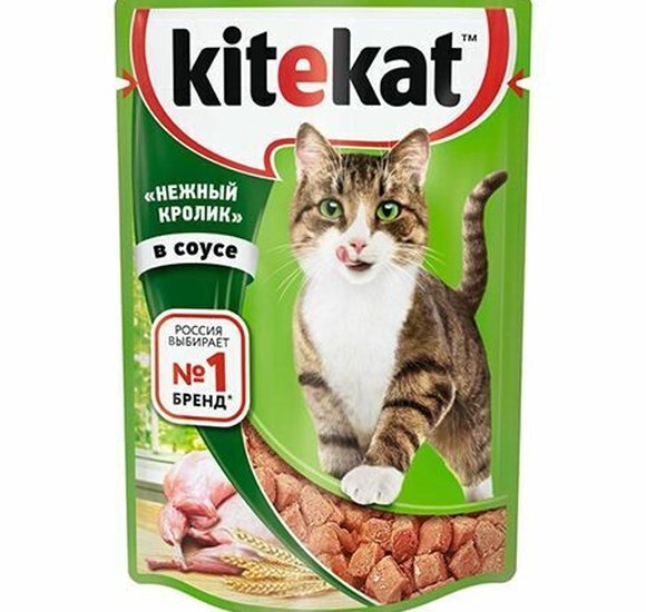 Корм для кошек Китикет Нежный кролик в соусе 85г купить с доставкой в Канске
