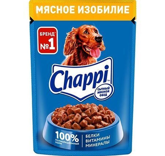 Корм для собак Chappi Мясное изобилие 85г купить с доставкой в Канске