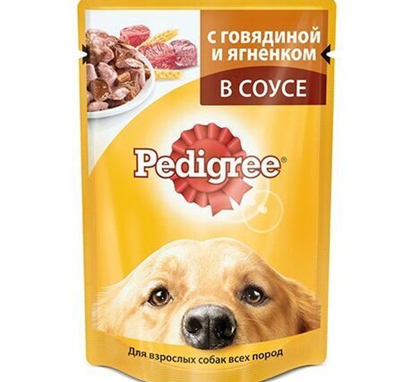 Корм для собак Pedigree Говядина ягненок в соусе 85г купить с доставкой в Канске