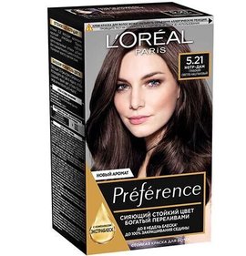 Фото товара Краска для волос Loreal Preference 5.21 НОТР-ДАМ глубокий светло каштан