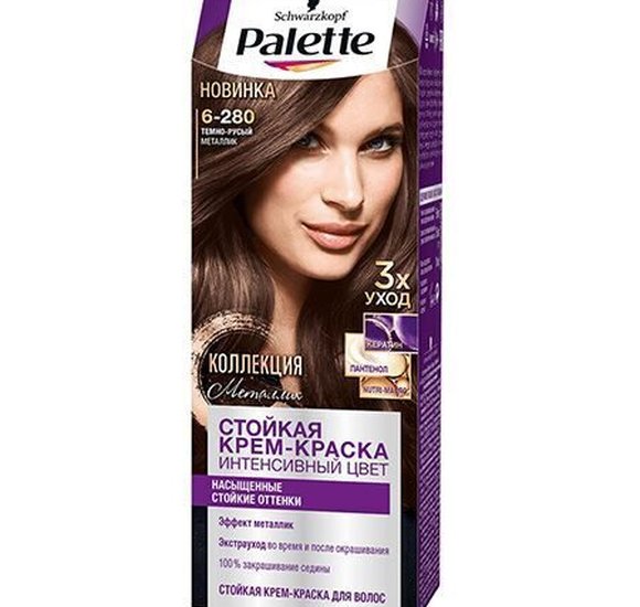 Краска для волос Palette 6-280 Темно русый металик купить с доставкой в Канске