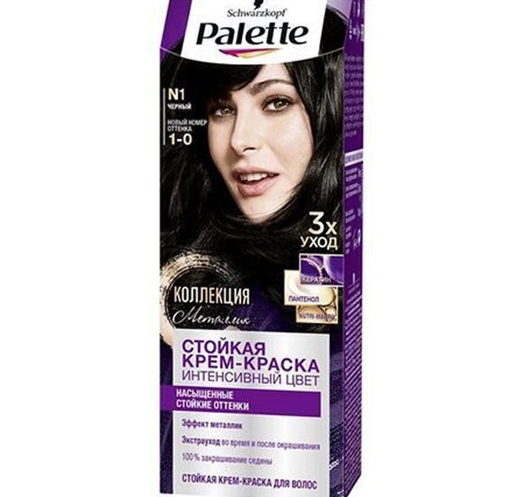 Краска для волос Palette N1 Черный// купить с доставкой в Канске