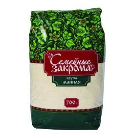 Фото товара Крупа Семейные закрома Манная 700г