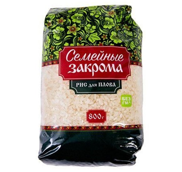 Крупа Семейные закрома Рис для плова 800г купить с доставкой в Канске