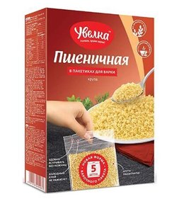 Фото товара Крупа Увелка Пшеничная 5пак по 80г