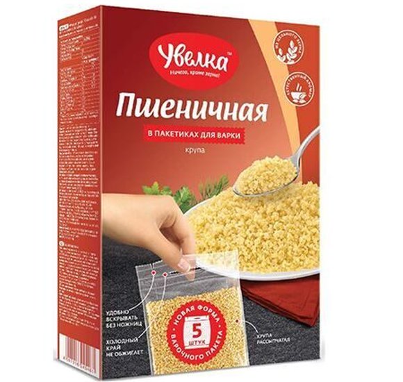 Крупа Увелка Пшеничная 5пак по 80г купить с доставкой в Канске