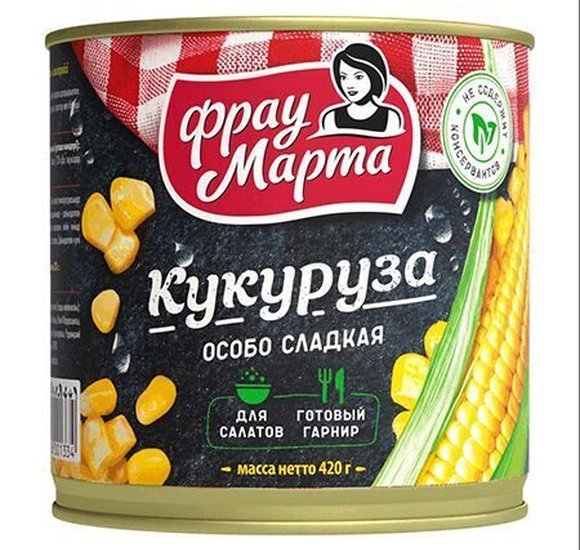 Кукуруза Фрау Марта 310г 171г купить с доставкой в Канске