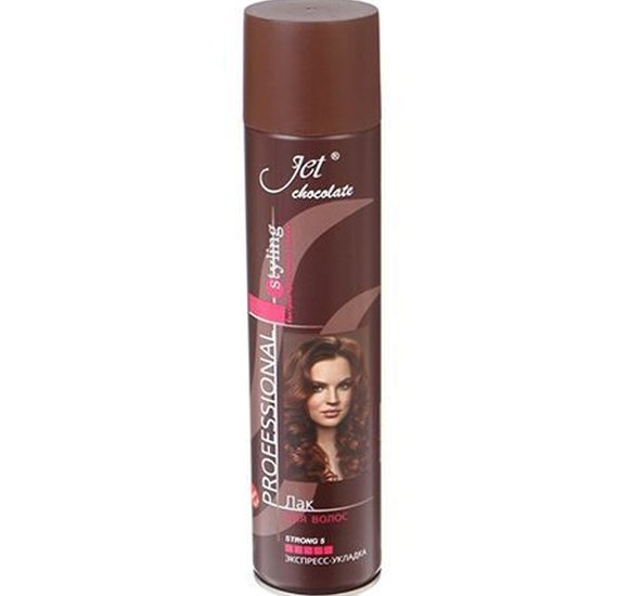 Лак для волос Jet Chocolate Strong экстрасильн фиксация 300мл купить с доставкой в Канске
