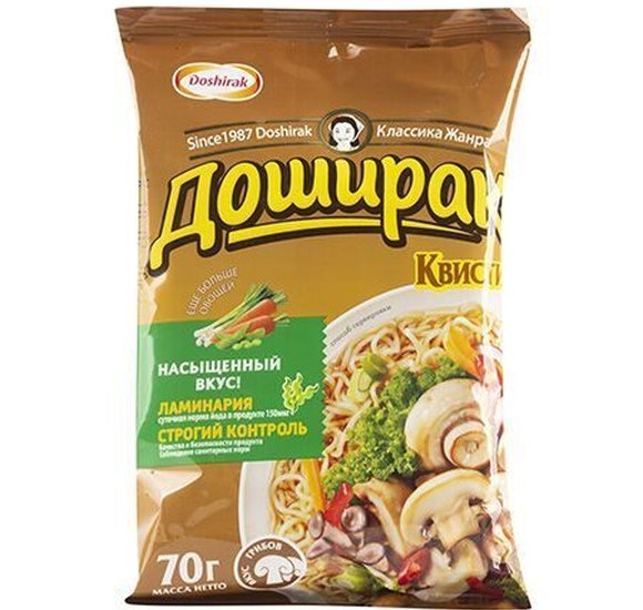 Лапша Доширак Квисти 70г вкус грибов купить с доставкой в Канске