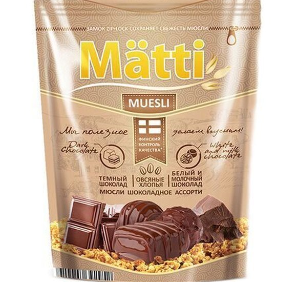Мюсли Matti 250г шоколадное ассорти купить с доставкой в Канске