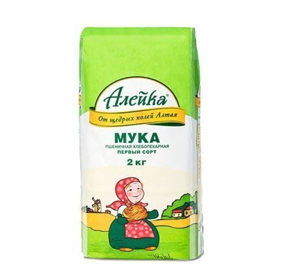 Мука Алейка 2кг пшеничная 1 сорт купить с доставкой в Канске