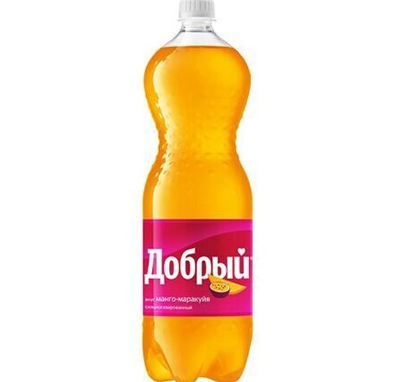 Напиток газ Добрый со вкусом манго-маракуйя сильногаз 1.5л пэт купить с доставкой в Канске