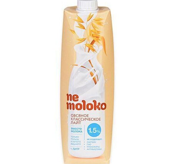 Напиток овсяный Ne moloko Классический Лайт 1.5% 1л купить с доставкой в Канске