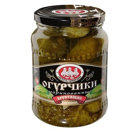 Огурцы Скатерть самобранка хрустящие 6-9см 680г купить с доставкой в Канске