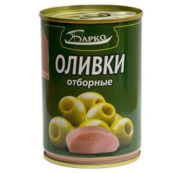 Оливки Барко отборные фаршированные тунцом 280г купить с доставкой в Канске
