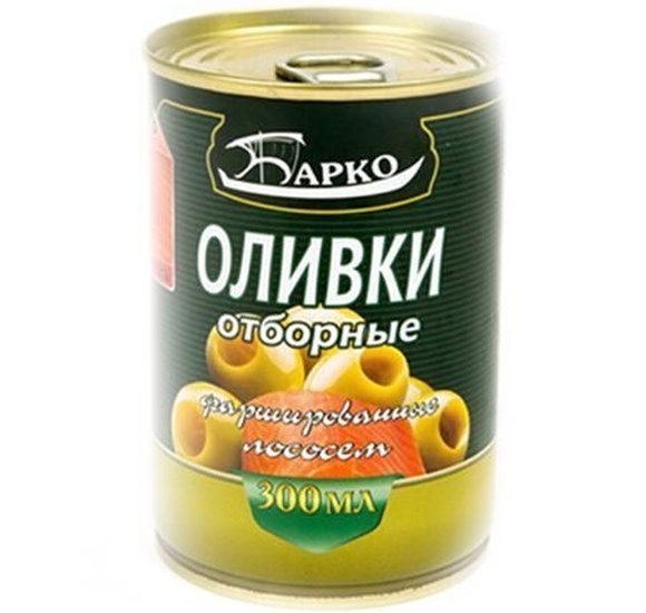 Оливки Барко с лососем 280г купить с доставкой в Канске