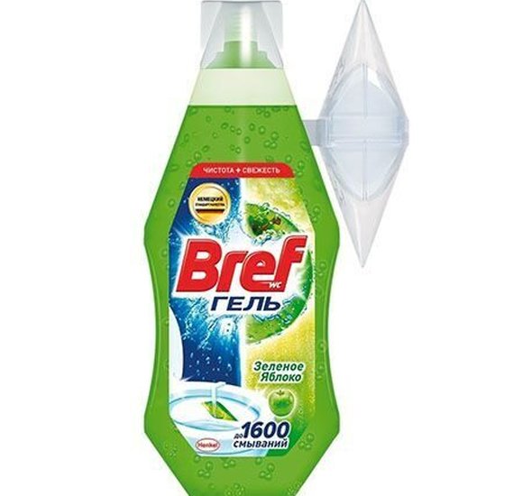 Освежитель для унитаза Bref Гель Зеленое яблоко 360мл купить с доставкой в Канске