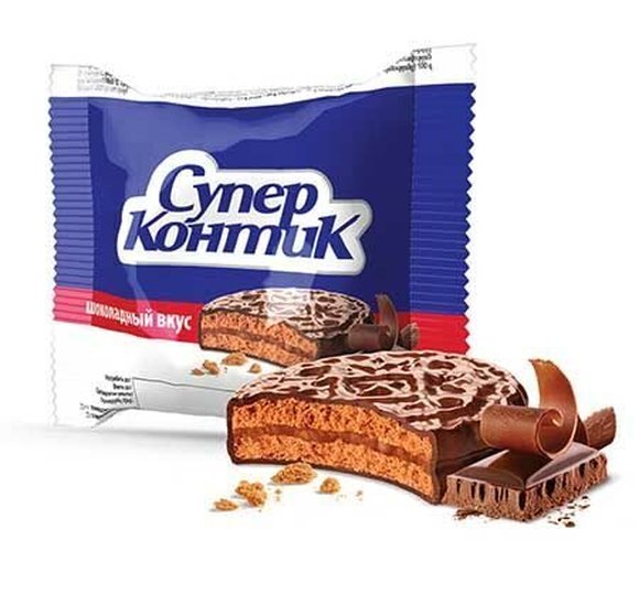 Печенье Конти Супер Контик 50г шоколадный вкус купить с доставкой в Канске