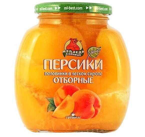 Персики Медведь любимый 580мл ст/б купить с доставкой в Канске