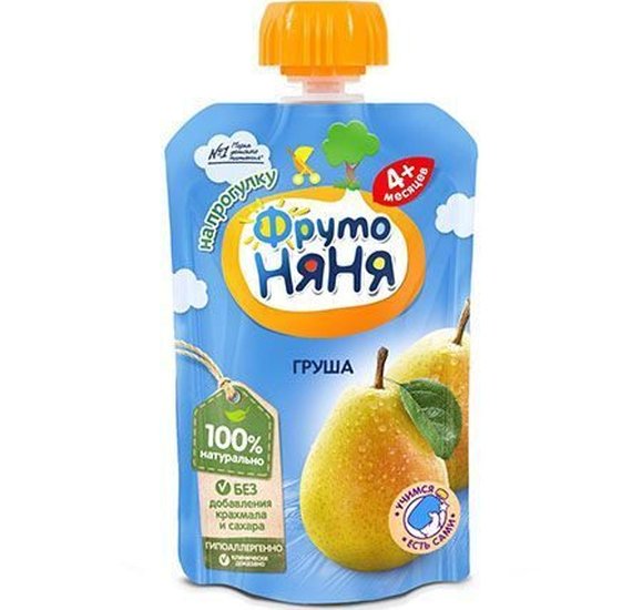 Пюре ФрутоНяня Груша 90г купить с доставкой в Канске