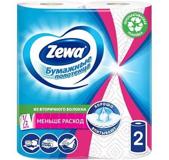 Полотенце бумажное Zewa 2шт купить с доставкой в Канске