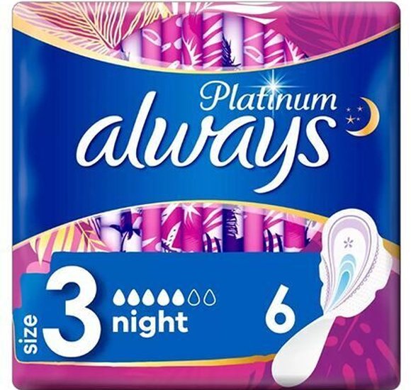Прокладки Always Ultra Platinum Night Single 6шт купить с доставкой в Канске