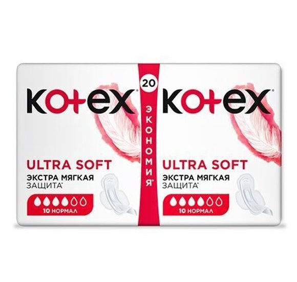 Прокладки Kotex Ultra Dry&Soft Normal  20шт купить с доставкой в Канске