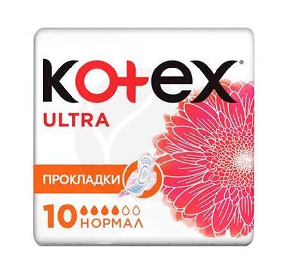 Прокладки Kotex Ultra Dry&Soft Normal с крылышками 10шт купить с доставкой в Канске