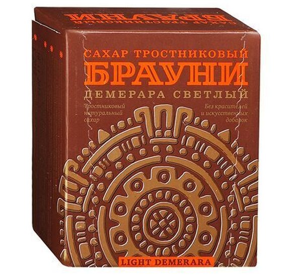 Сахар рафинад Брауни тростниковый светлый демерара 500г купить с доставкой в Канске