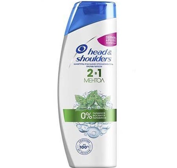 Шампунь Head & Shoulders 400мл Ментол 2в1 купить с доставкой в Канске