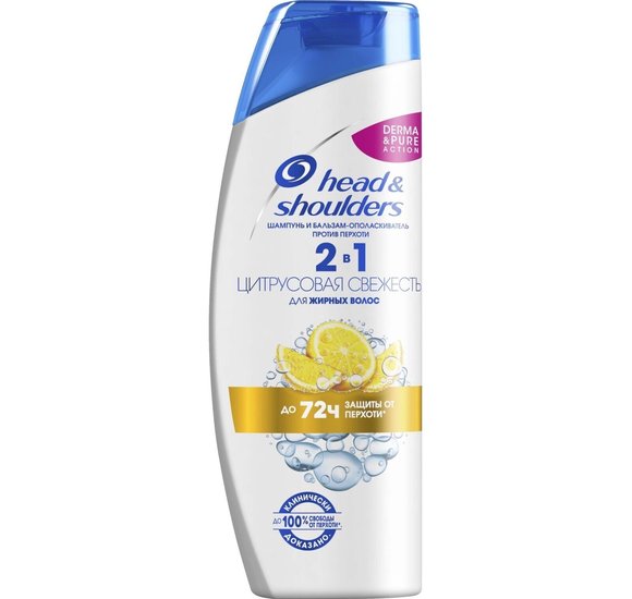Шампунь Head & Shoulders 400мл Цитрусовая свежесть 2в1 купить с доставкой в Канске