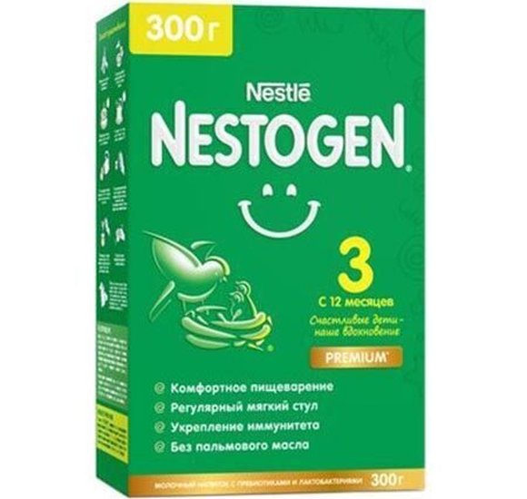 Смесь Nestlle NESTOGEN 3 молочная с пребиотиками 300г купить с доставкой в Канске
