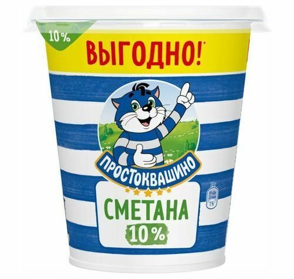 Сметана Простоквашино 10% 300г БЗМЖ купить с доставкой в Канске
