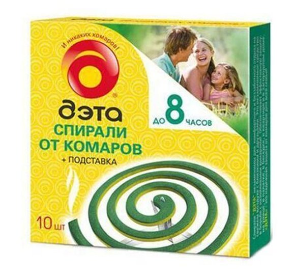 Спирали Дэта инсекто от комаров и лет насек 10шт купить с доставкой в Канске