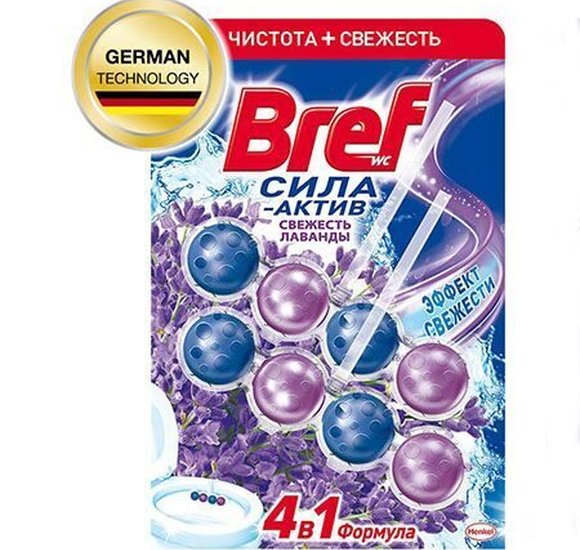 Средство чистящее для унитаза Bref Сила Актив Лаванда 2*50г купить с доставкой в Канске