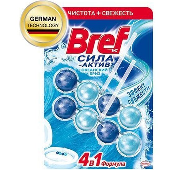 Средство чистящее для унитаза Bref Сила Актив Океан 2*50г купить с доставкой в Канске