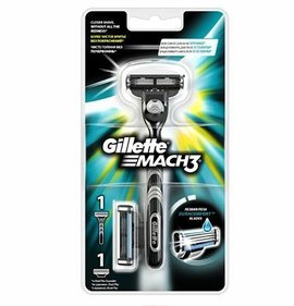 Фото товара Станок Gillette Mach3 и 2 кассеты