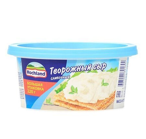 Сыр Хохланд Творожный сливочный ван 60% 220г БЗМЖ купить с доставкой в Канске