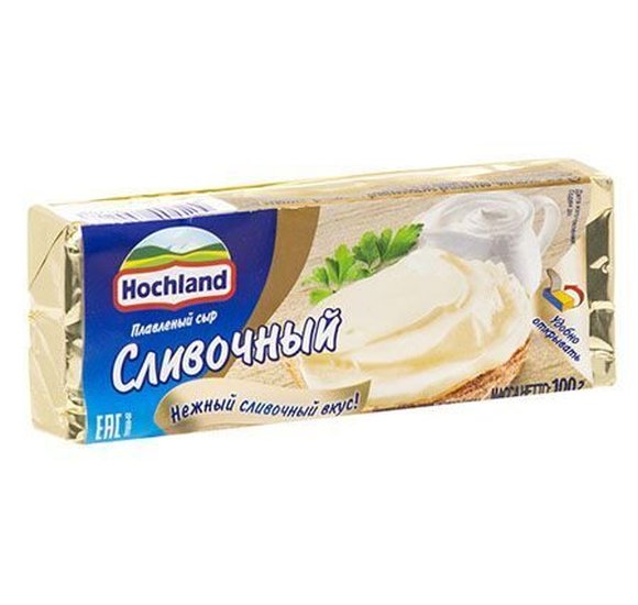Сыр Хохланд блочки сливочный 100г БЗМЖ купить с доставкой в Канске