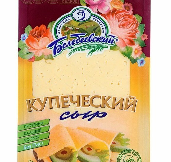Сыр Купеческий 52% слайс 140г Белебей БЗМЖ купить с доставкой в Канске